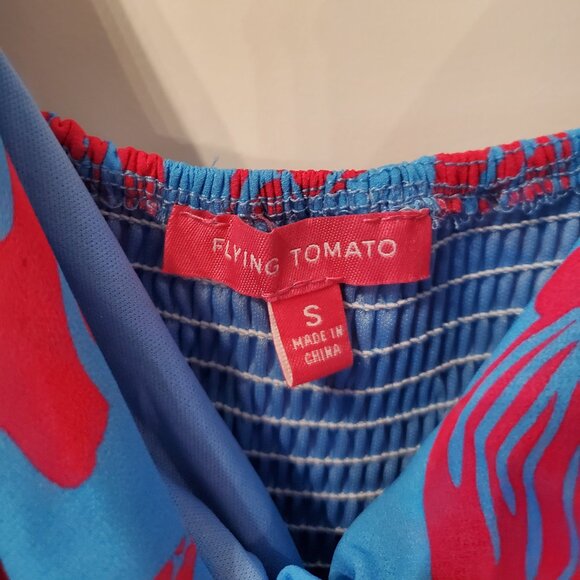 Flying Tomato Floral Print Stretch Smock Back Dress-Sz Small - Picture 2 of 9